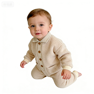 Mono Suave Unisex para Recién <span class=keywords><strong>Nacido</strong></span>, Conjunto de Mameluco de Manga Larga para Bebé, Ropa de Escalada de <span class=keywords><strong>Lana</strong></span> de Cordero y Pana, Forro de Algodón, Ropa para Bebé - Product Image 5