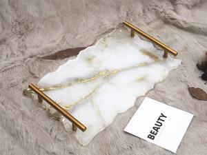 Plateau décoratif en résine époxy élégant de haute qualité, accessoire multifonctionnel pour le service, la présentation et le rangement, disponible au prix d'exportation - Product Image 3