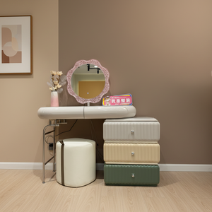 Table de toilette moderne personnalisable à 3 tiroirs pour chambre à coucher, achat en gros direct usine - Product Image 6