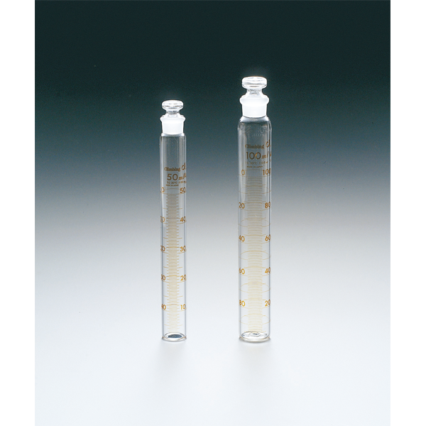 Мерный цилиндр с стеклянной пробкой пробирки типа