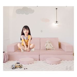 Canapé-lit pliable pour enfants, en flanelle douce, cadeau pour enfants, canapé de jeu pour chambre à coucher, salon, utilisation en extérieur - Product Image 1