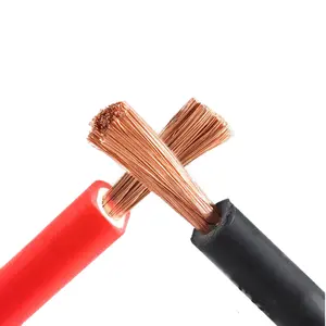 Cable de soldadura aislado de PVC, núcleo de cobre, 25, 35, 50, 70 sq mm, color negro y rojo