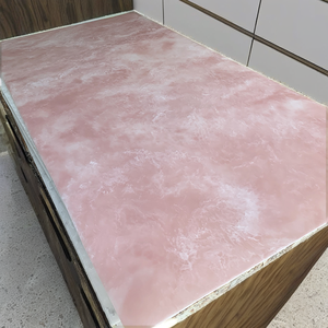 Mờ Hồng Alabaster Onyx hiện đại cắt-to-kích thước thương mại khách sạn quầy bar máy tính bảng hàng đầu bán buôn đá nhân tạo - Product Image 2