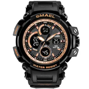 Hot Selling Analog Digital Watch Men Wrist Silicone Strap SMAEL 1708 Automatic Mens Watches