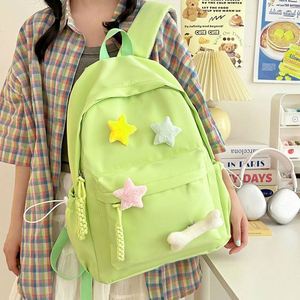 Sac à dos de cyclisme en cuir véritable pour filles du collège, design léger et élégant - Product Image 3