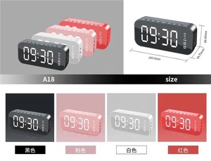 Đồng Hồ Báo Thức Không Dây Bán Chạy Theo Yêu Cầu Thiết Kế Mới Loa Bluetooth Có Giá Đỡ Điện Thoại Di Động - Product Image 5