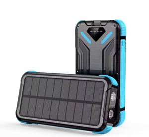<span class=keywords><strong>Batterie</strong></span> <span class=keywords><strong>Externe</strong></span> <span class=keywords><strong>Solaire</strong></span> à Charge Rapide 20000mAh Portable Robuste 3 Modes avec Double Lampe Torche LED pour Camping en Plein Air - Product Image 1
