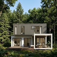 Maison Conteneur Modulaire Personnalisée Design Moderne Respirante Imperméable Mobile pour Bureau, Villa, Boutique, Site Touristique