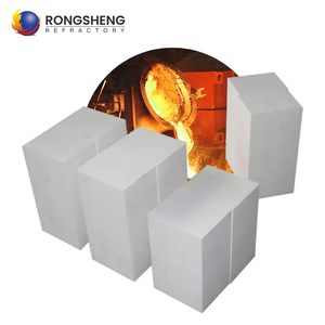 Ladrillo Refractario de Alta Resistencia al Calor RONGSHENG, Bloque de Corindón de Circonio para Horno de Vidrio, Ladrillos Refractarios AZS-33 AZS-36 AZS-41 - Product Image 1
