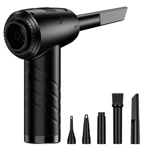 Souffleur d'air sans fil à batterie 68W 6000mAh 51000RPM avec 5 accessoires, moteur brossé en plastique noir, dépoussiéreur pour voiture - Product Image 5