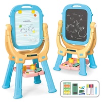 Nouveau tableau d'écriture magnétique intelligent de luxe pour enfants 2 en 1, ensemble table et chaise de dessin