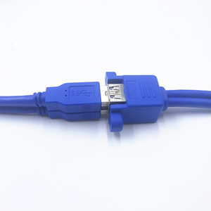 Usb 3.0 Adapter <b>Cable</b> Male To Female Dual Port With Ear <b>For</b> <b>Computer</b> Data Transfer Pure Copper Shielded Pvc Jacket - Product Image 2