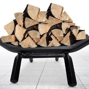 Grille <span class=keywords><strong>de</strong></span> cheminée en fer, support à <span class=keywords><strong>bois</strong></span> <span class=keywords><strong>de</strong></span> <span class=keywords><strong>chauffage</strong></span>, design rectangulaire pour le stockage et l'empilage du <span class=keywords><strong>bois</strong></span> intérieur/extérieur - Product Image 2