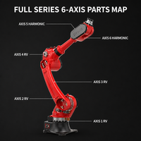 BORUNTE Robot industriel 6 axes PLC 100 kg pour l'emballage, cellule de palettisation BRTIRUS3511A, garde-corps de sécurité, ligne multi-robots