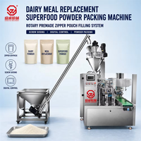 Ensacheuse numérique rotative pour poudre de superaliment de remplacement de repas laitier, pour sachets préformés à fermeture éclair