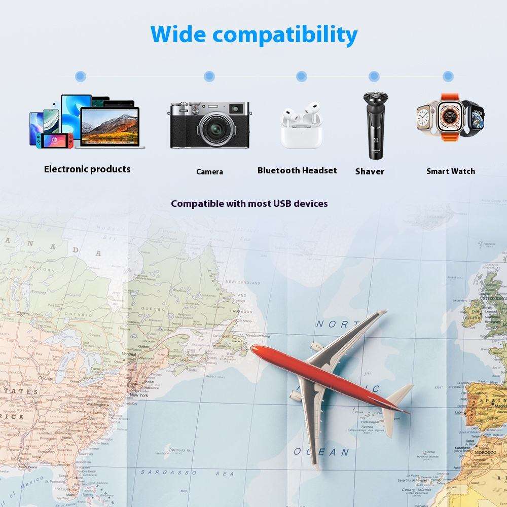 HONPNK Global Universal Travel Conversion Plug Multi Country Conversion Head Universal European and DE Standard Conversion Head