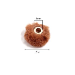 Perles pompons en fausse <span class=keywords><strong>fourrure</strong></span> super douces et moelleuses 15 couleurs pour la fabrication de bijoux à bricoler soi-même et l'artisanat en laiton - Product Image 3