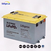 Batterie au phosphate de fer et de lithium de qualité A pour camping-car 38,4 V 100 Ah 6000+ cycles profonds RV RS485 Terminal M8 CE RoHS IP67 Service OEM ODM