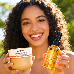 Set Profesional <span class=keywords><strong>para</strong></span> <span class=keywords><strong>el</strong></span> Cuidado del Cabello con Manteca <span class=keywords><strong>de</strong></span> Karité y <span class=keywords><strong>Almendras</strong></span> - Mascarilla Reparadora y <span class=keywords><strong>Aceite</strong></span> Nutritivo <span class=keywords><strong>para</strong></span> Cabello Seco y Dañado - Product Image 1