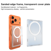 Soporte Magnético para Tarjetas con Textura Esmerilada, Soporte Transparente de Alta Definición para Teléfono, Estuche de Exhibición para Juegos de Cartas Coleccionables