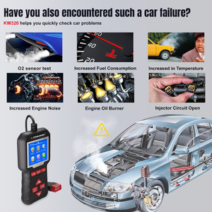 Analizador de código de falla de diagnóstico de vehículo <span class=keywords><strong>OBD</strong></span> II, luz de motor transparente, reinicio de datos en vivo, escáner Plug and Play kW - Product Image 5