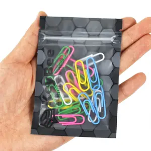 Custom Design Mylar Bag Inside Print Food Grade Smell Proof Bag Resealable Small Zip Lock Flat Pouch