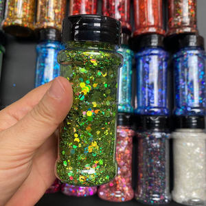 Set Pemoles kuku berkilau, pengilap kuku glitter longgar payet glitter untuk dekorasi rambut wajah mata Tubuh - Product Image 5