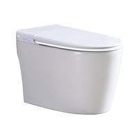 Articles sanitaires, nouvelle conception, certifiés CE, toilettes intelligentes en acier inoxydable avec télécommande, siège chauffant, design minimaliste moderne