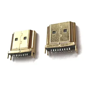 Adaptador de Conector Micro HD tipo D macho A tipo A hembra, conector adaptador para cable pcb
