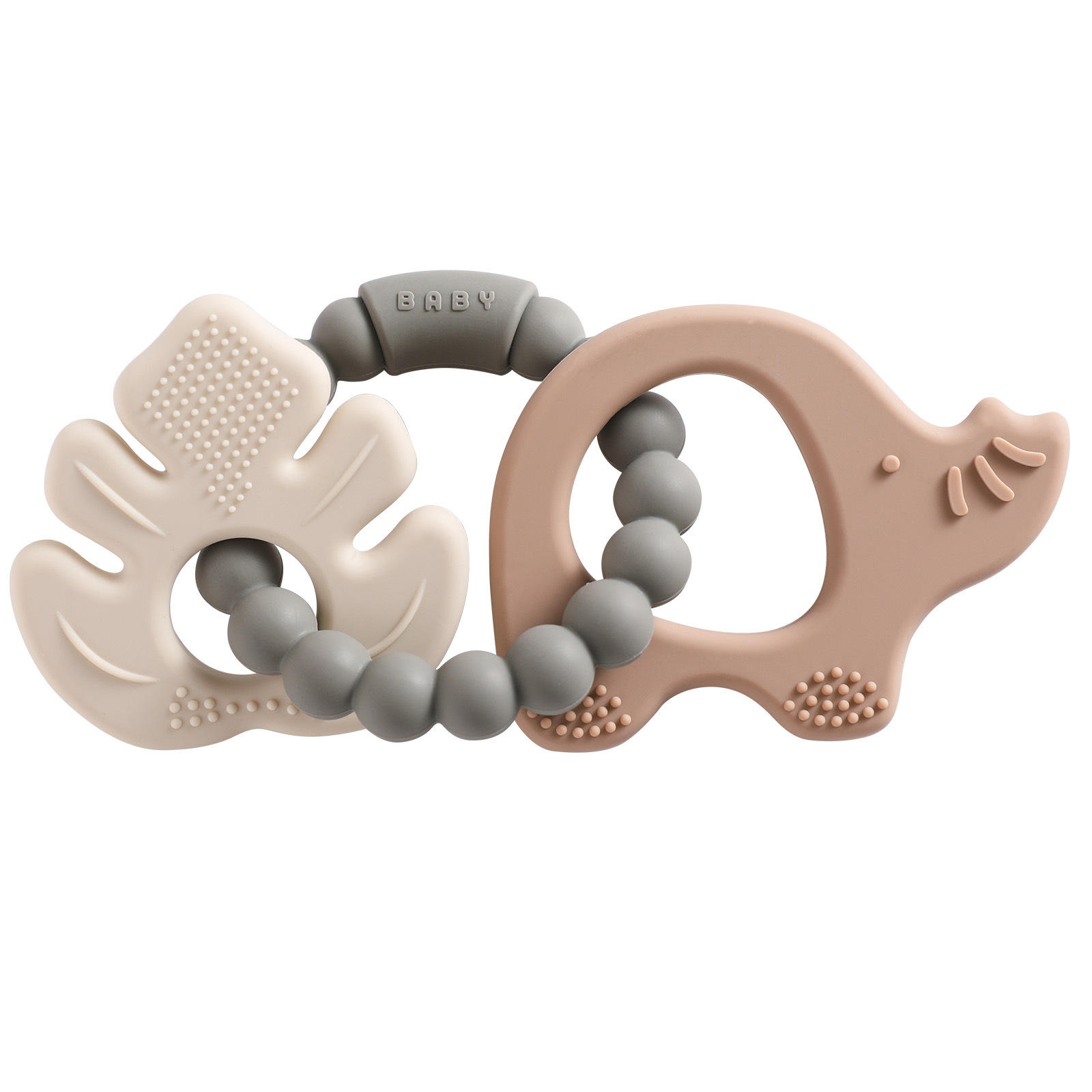Nouveau bracelet animal en silicone-beige-feuille de tortue-marron-éléphant