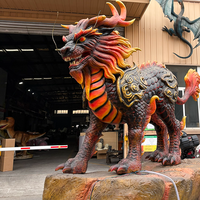 Modèle d'animal dinosaure animatronique réaliste personnalisé avec capteur infrarouge électrique pour parcs d'attractions, intérieur/extérieur, aéroports, garderies