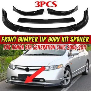 New Car Front Bumper Lip Spoiler <b>Splitter</b> Surround Molding Cover Trim Body Kit for Honda for Civic 8th Generation 2006-2011 - Product Image 1