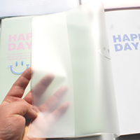 Cuaderno con Cubierta Suave de PVC Happy Smile, Encuadernado con Pegamento, B5 A5, 80 Hojas Rayadas, Logotipo Personalizado, Estampado en Color Plateado para Compras al por Mayor para Escuelas