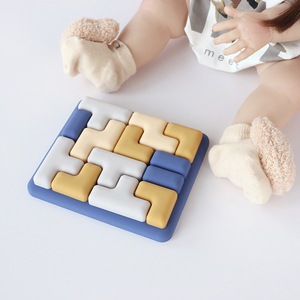 2024 mới đến trẻ em Đồ chơi giáo dục silicon BPA cấp thực phẩm miễn phí Silicone tùy chỉnh câu đố pentominoes Silicone khối câu đố - Product Image 1