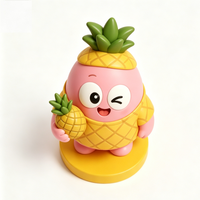 Figurine d'art de collection personnalisable en plastique écologique, motif ananas et œuf, 8,5 cm, pour cadeaux et promotions