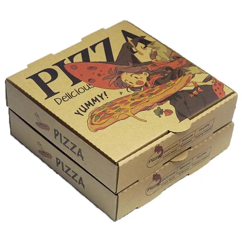 Boîte carrée pour pizza de qualité moins chère livraison de carton ondulé réutilisable portable avec logo personnalisé à bas prix