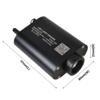 Projecteur LED à fibres optiques RGBW 12W avec télécommande APP, musique, en alliage d'aluminium, intensité variable, pour plafond de voiture effet ciel étoilé, certifié IP33 CE/ROHS