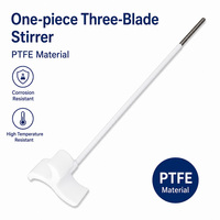 Agitador resistente a la corrosión y a los químicos, paleta mezcladora de PTFE para procesos de lotes de ácidos, álcalis y solventes