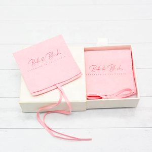 Sacs d'emballage de bijoux à logo personnalisé pochette à bijoux en microfibre à rabat petite enveloppe en velours pliée - Product Image 6