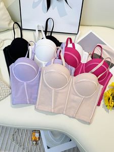 Sujetador sin tirantes Sexy para <span class=keywords><strong>mujer</strong></span>, en el pecho con almohadilla camisola, diseño de hueso de pescado de encaje de una pieza, parte superior trasera hermosa, ropa exterior firme y transpirable - Product Image 3