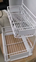 Étagère coulissante sous évier à épices Rangement de bouteille pot à condiments pour la cuisine