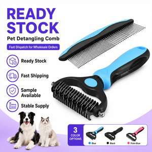 Peine Desenredante Portátil de Doble Cara de Acero Inoxidable para Perros, Gatos y Animales Pequeños - ¡Venta Caliente! - Product Image 1