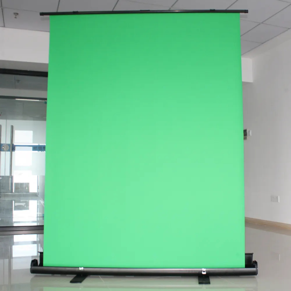 Painel de fundo de tela verde dobrável, estilo mais amplo 78.7 in x 74.8