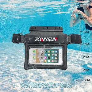 Waterproof Waist Bag For Swimming Universal Professional Floating Phone Pouch Waist Bag Outdoor Adjustable TPU Custom Dry Bag Waterproof Cell Phone Pouch