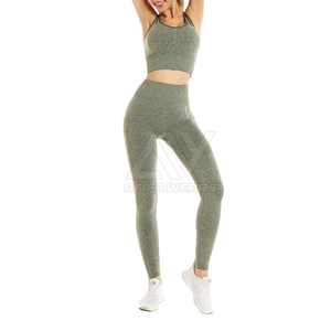 Yoga Fitness <b>Leggings</b> and Bras for Sale in <b>Low</b> Rate Fitness Wear Women's Breathable Sleeveless Yoga Set - Product Image 1