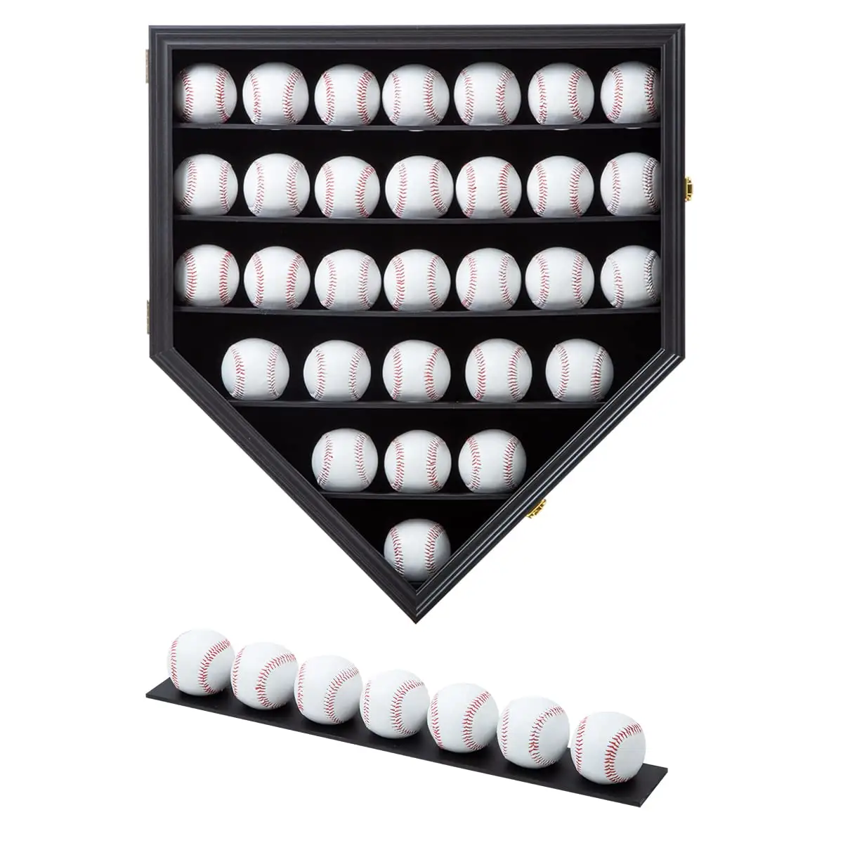 Capa de exibição de beisebol de tamanho grande, caixa de sombra de beisebol com proteção UV para Homerun e bolas de autógrafo colecionador
