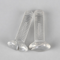 Vis à tête fraisée plate en plastique transparent, vis à tête fraisée fendue en PC