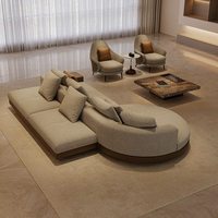 Canapé Rond Double Face Dos Contre Dos Minimaliste Style Italien Deux Places Nouvelle Arrivée 2026 Salon Villa Grand Appartement