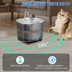 2025 nouvelle pompe de capacité 3L gratuite fontaine d'eau intelligente pour animaux de compagnie distributeur de débit d'eau de charge sans fil - Product Image 6