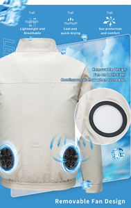 Áo khoác điều hòa làm mát nhanh 1 MOQ, trang phục làm việc mùa hè, áo khoác làm mát bằng quạt có chứng nhận RoHS CE PSE - Product Image 3